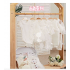 modomoma新生儿用品婴儿礼盒秋季女宝纯白公主满月百日周岁礼服裙